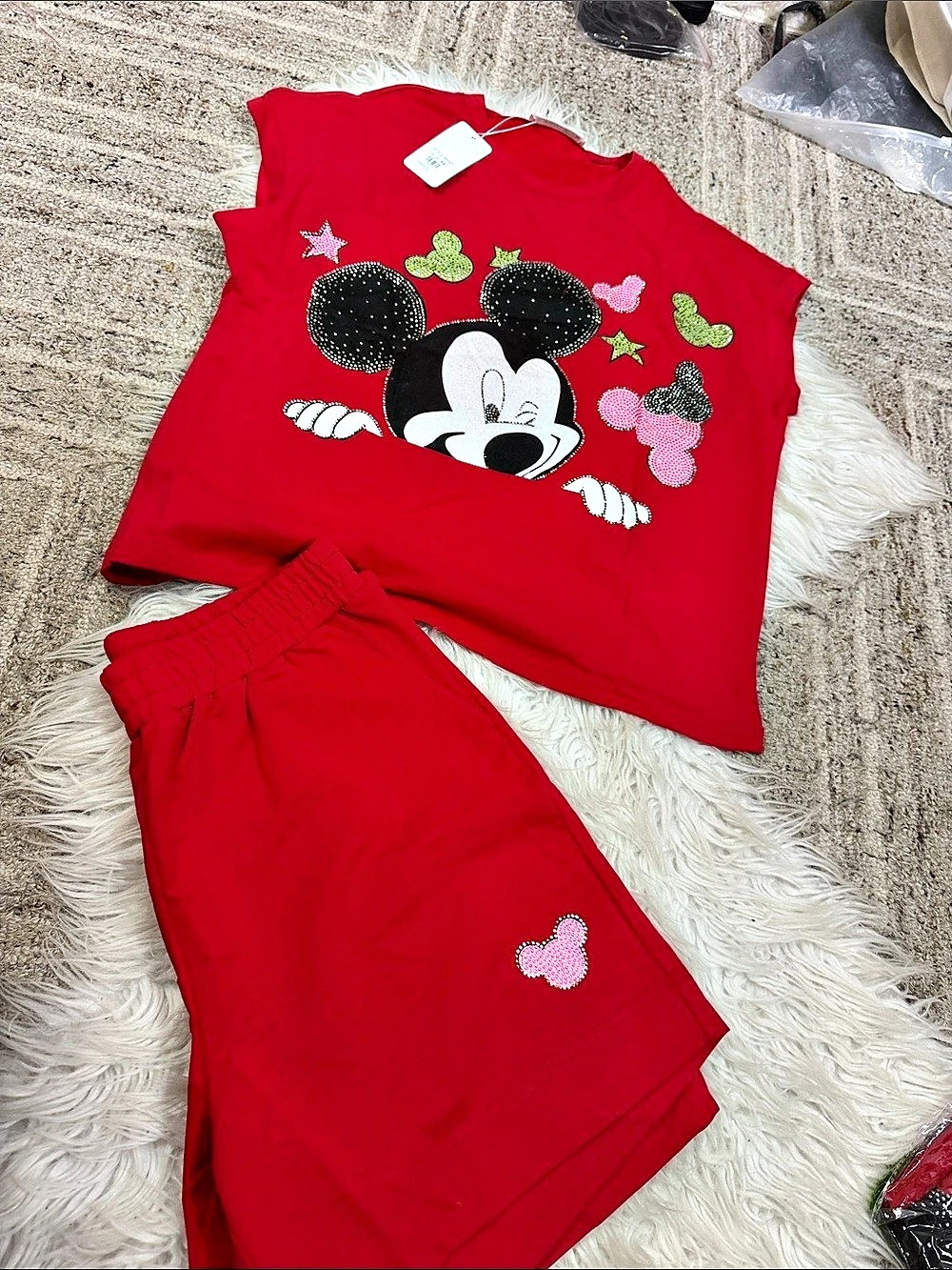Disney Mickey Mouse Red Matching Set NWT